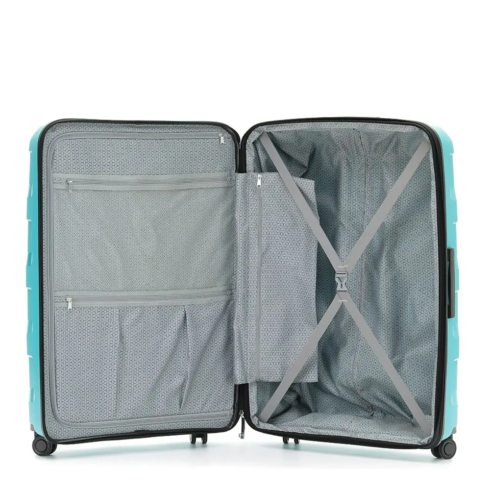 Tosca Comet Trolley 4-Wheeled Suitcase Luggage Travel Bag 32" - Teal Blue