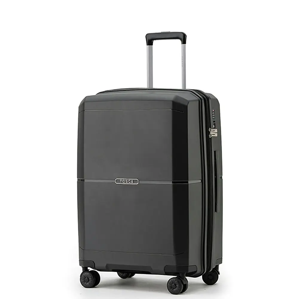 Tosca Globetrotter 4-Wheeled Suitcase Travel Luggage Bag TC 25" - Black