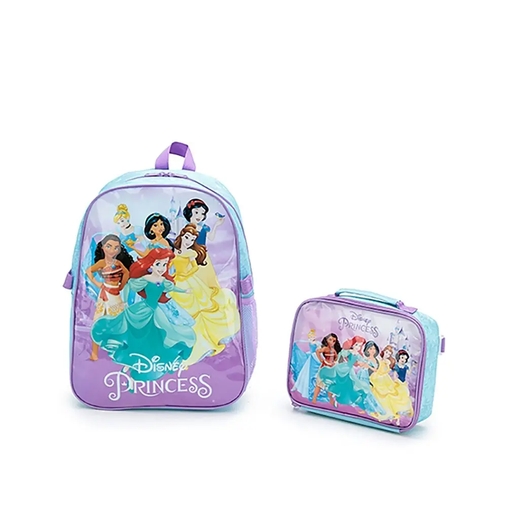 Disney Princesses Kids/Childrens Travel/School Backpack With Cooler Bag