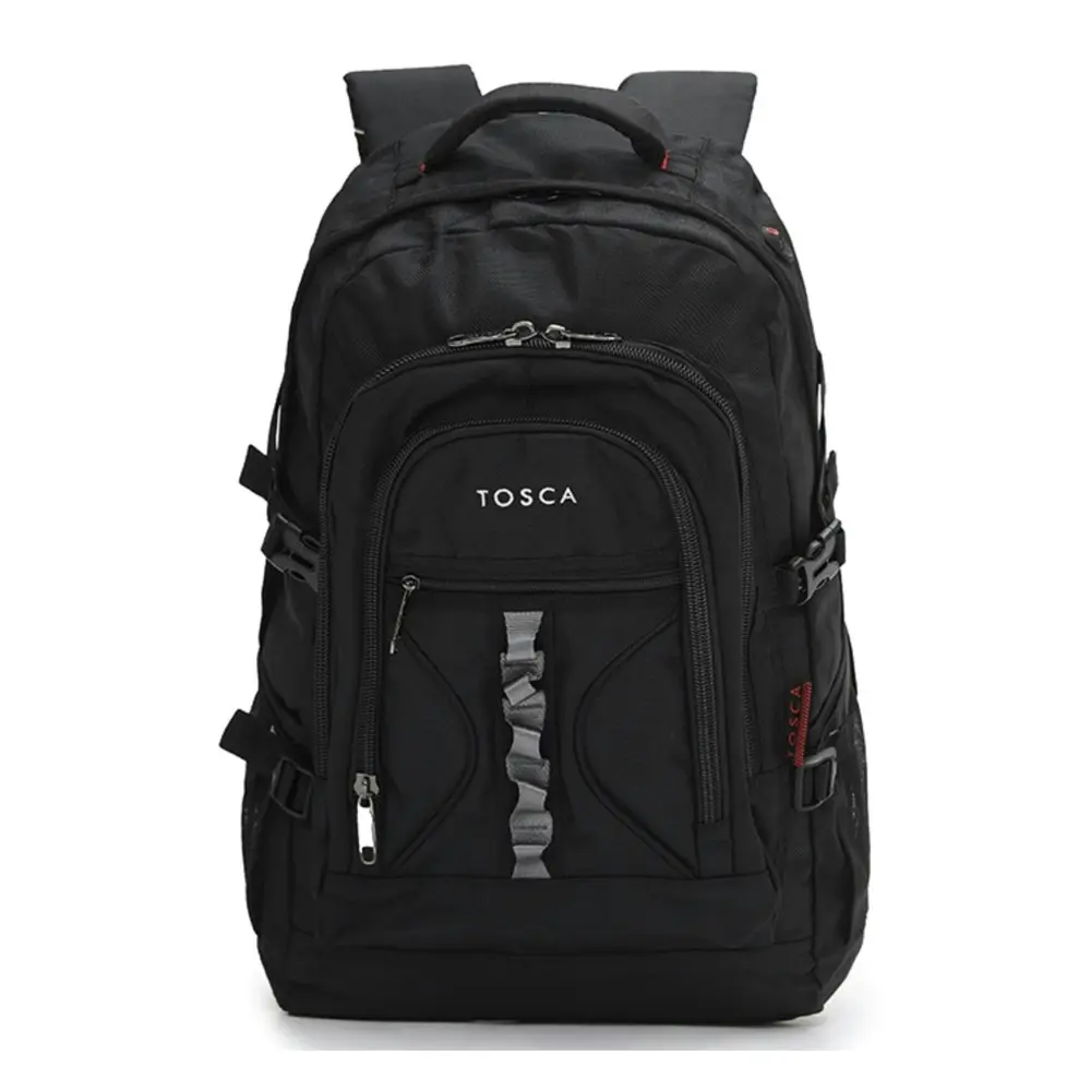 Tosca 50L/58x38x23cm Deluxe Padded Outdoor Utility Shoulder Backpack Bag - Black