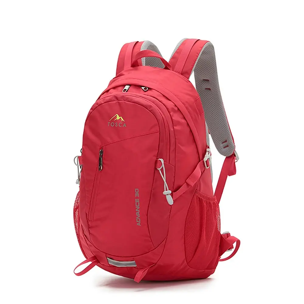 Tosca 30L Lightweight Deluxe Travel Outdoor Backpack Bag Red w/Adjustable Straps