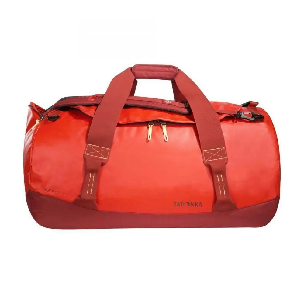 Tatonka Heavy Duty Waterproof Tarpaulin Barrel/Duffle Bag L/85L Red Orange