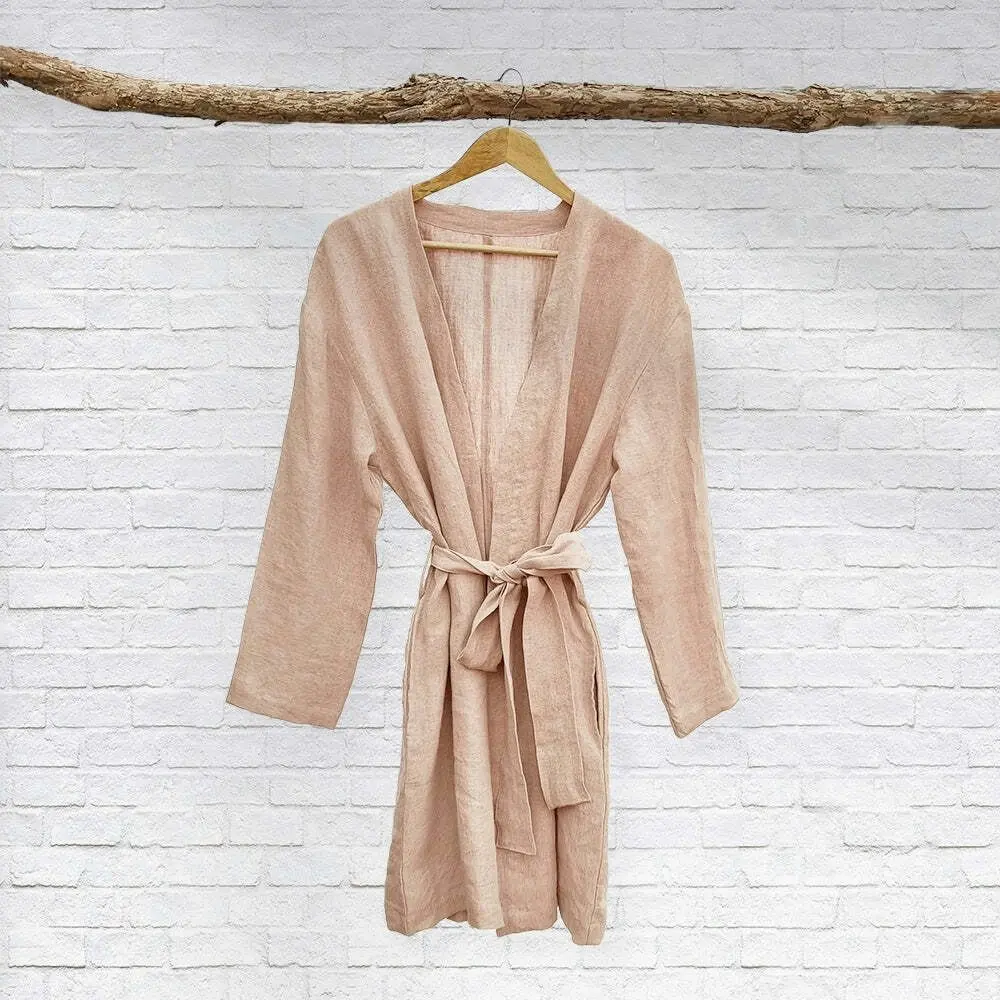 J Elliot Home Linen Collection Kimono/Bedroom Robe Adult/Women Sleepwear Blush