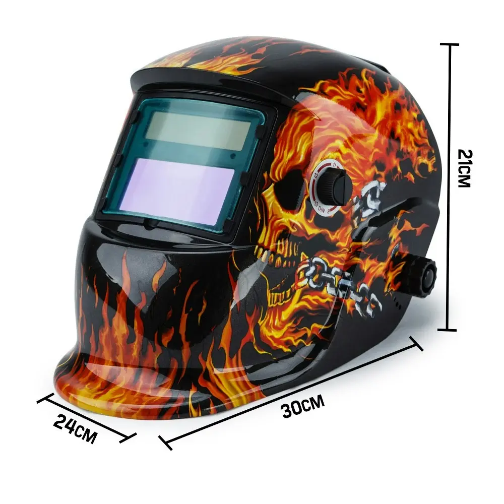 Rossi Auto Darkening Welding Helmet Mask MIG/ARC/TIG Welder Machine Flames Shield