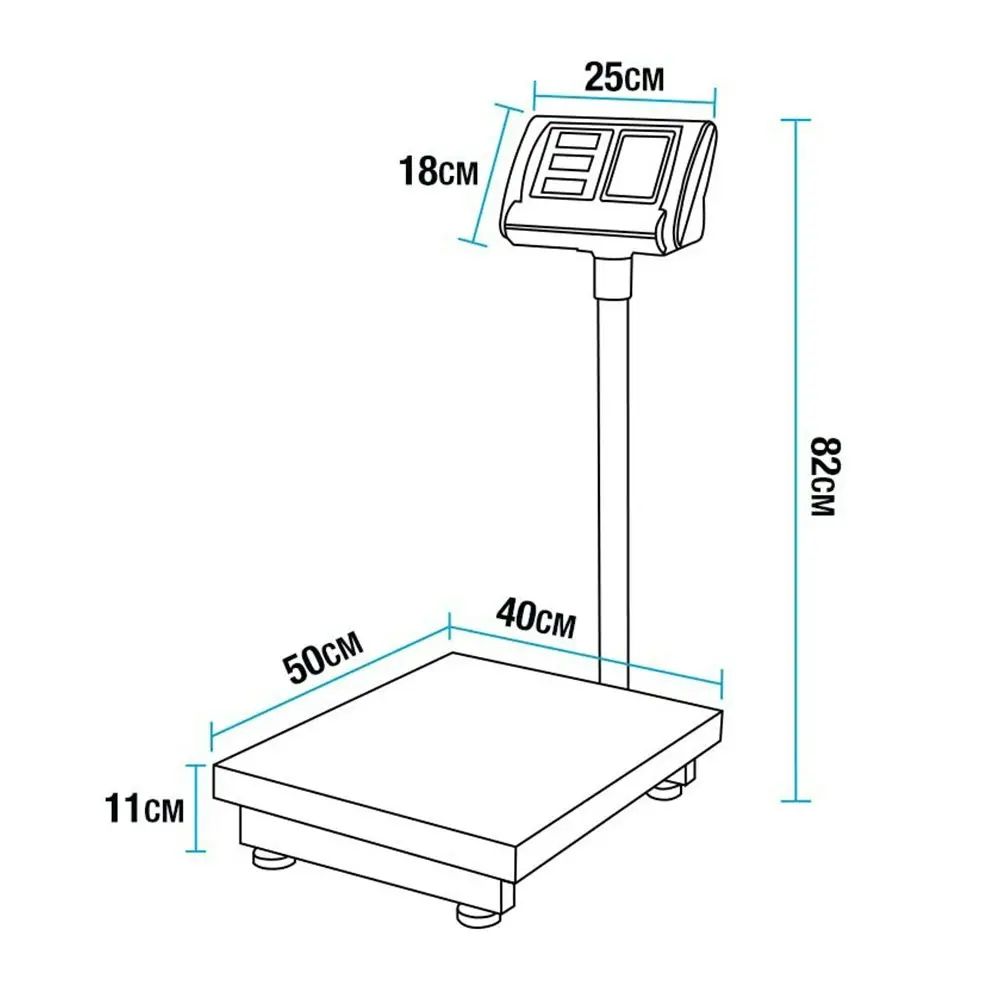 Mitsukota 150kg/20g Platform Weighing Scales Electronic Digital Accurate Heavy-Duty Commercial Floor Scale