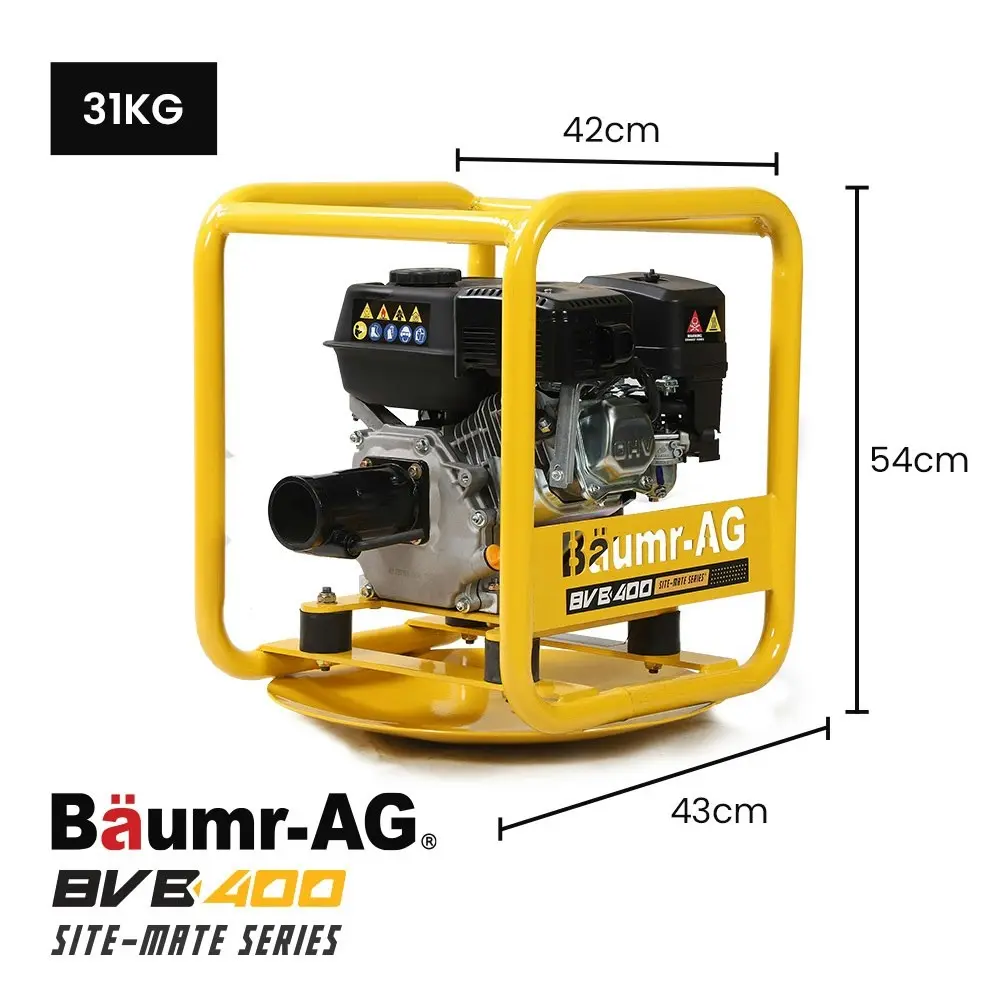 Baumr-AG BVB-400 6.5HP Concrete Vibrator Drive Unit, 50mm Australian Standard 3-Claw Dog Fitting