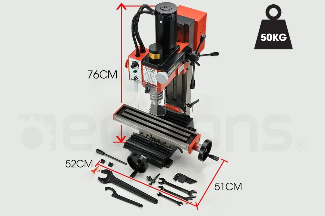 Baumr-AG 600W Mini Metal Lathe and 350W Mill Drill Press Machine Combo