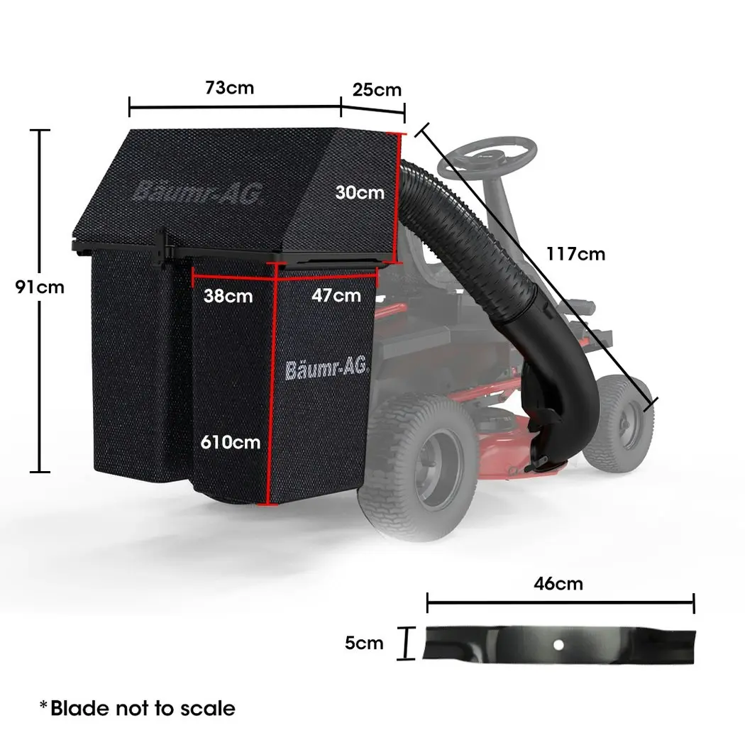 Baumr-AG 150L Grass Catcher, for 36 Inch 360RX Electric Ride on Lawn Mower