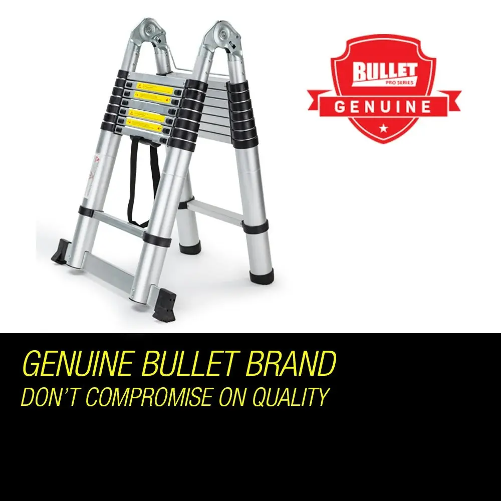 BULLET 5m Multi-Purpose Aluminium Folding Ladder Portable Extension Adjustable Alloy Step