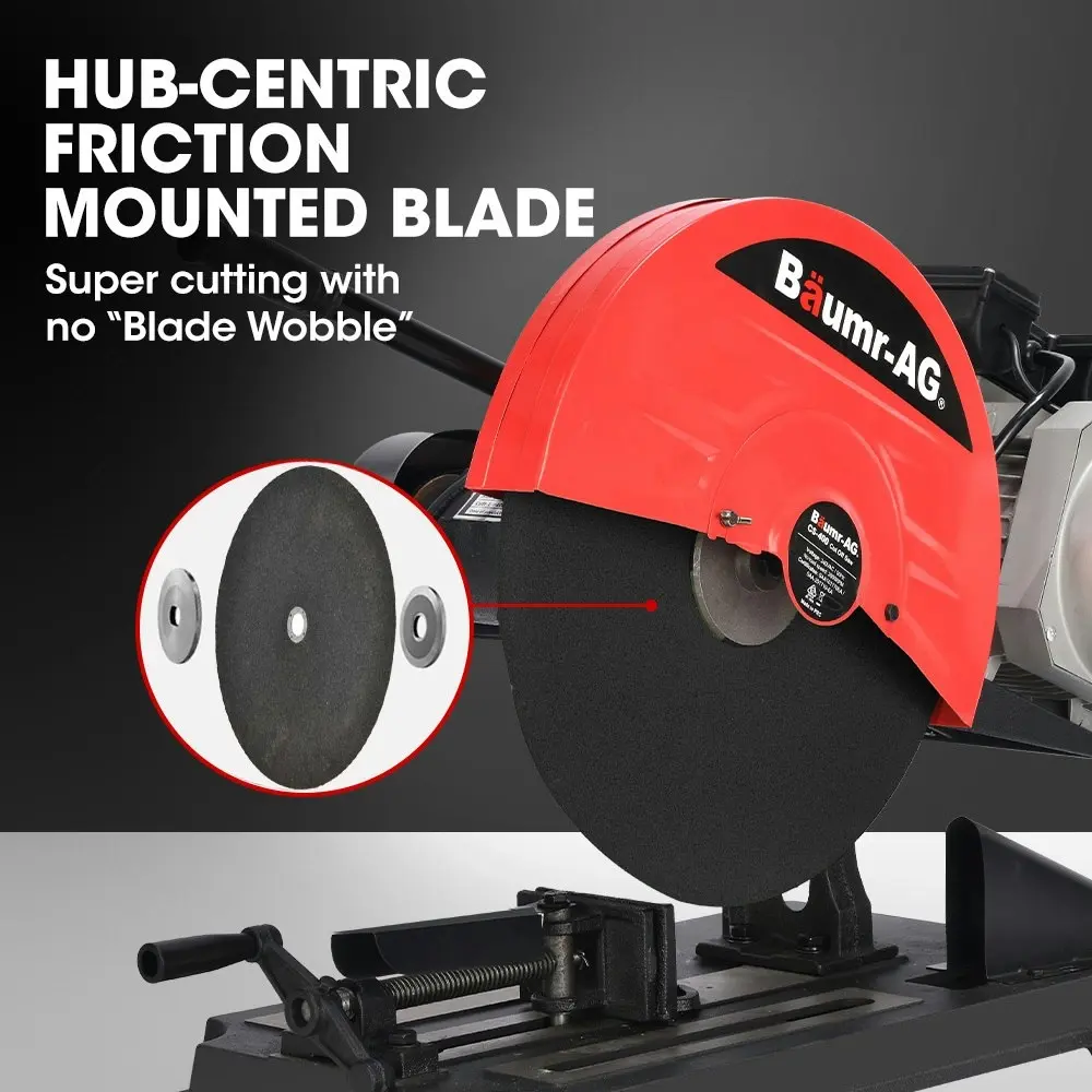 Baumr-AG 2400W 400mm 16 Inch Metal Cut Off Cold Saw, Commercial Grade, Brushless Motor, Soft Start, 45 Degree Mitre Chop