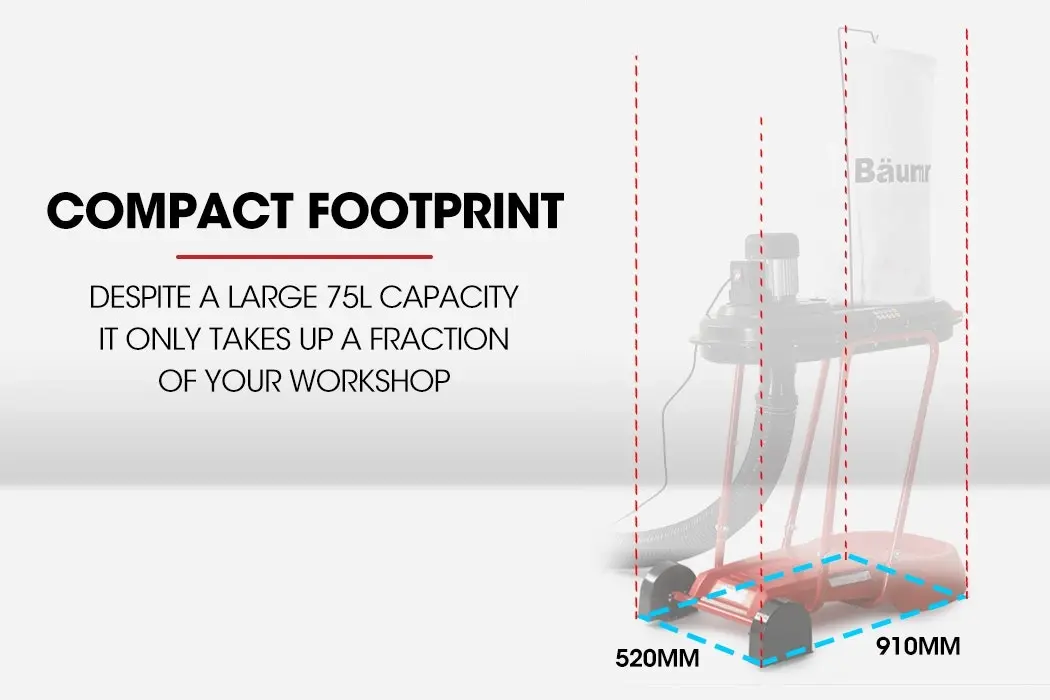 Baumr-AG Dust Collector Extraction Cyclone Woodworking Portable Catcher Workshop