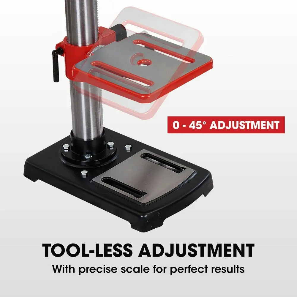 Baumr-AG DP15 600W 10 Inch Pedestal Bench Drill Press, 12 Speeds, 16mm Chuck (DP15 II)