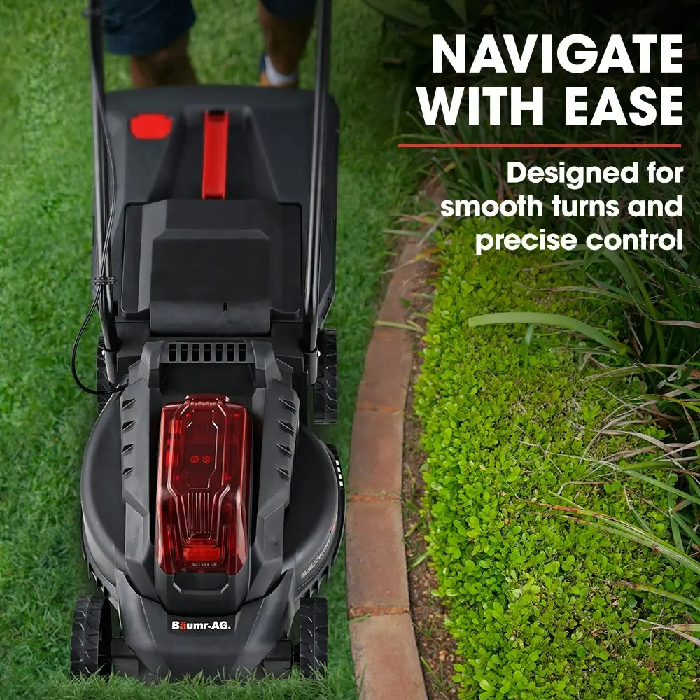 Baumr-AG 450CX 40V SYNC Cordless Lawn Mower Kit, Fast Charger, 2 x 4Ah Battery, 320mm Grass Cutting Path