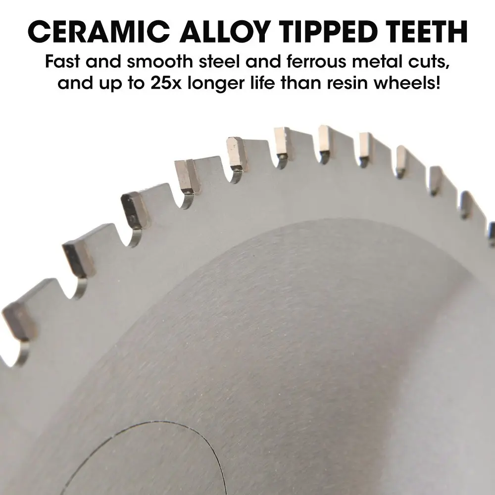 Baumr-AG 355mm Premium Ceramic Alloy Tooth Blade, Low Spark Cold Cut for Metal Cut Off Saw