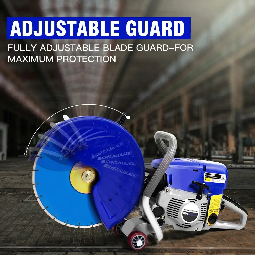 PowerBlade 75CC Petrol Concrete Cut Off Demolition Saw Wet Demo Road Cutter Brick Cutting Tool