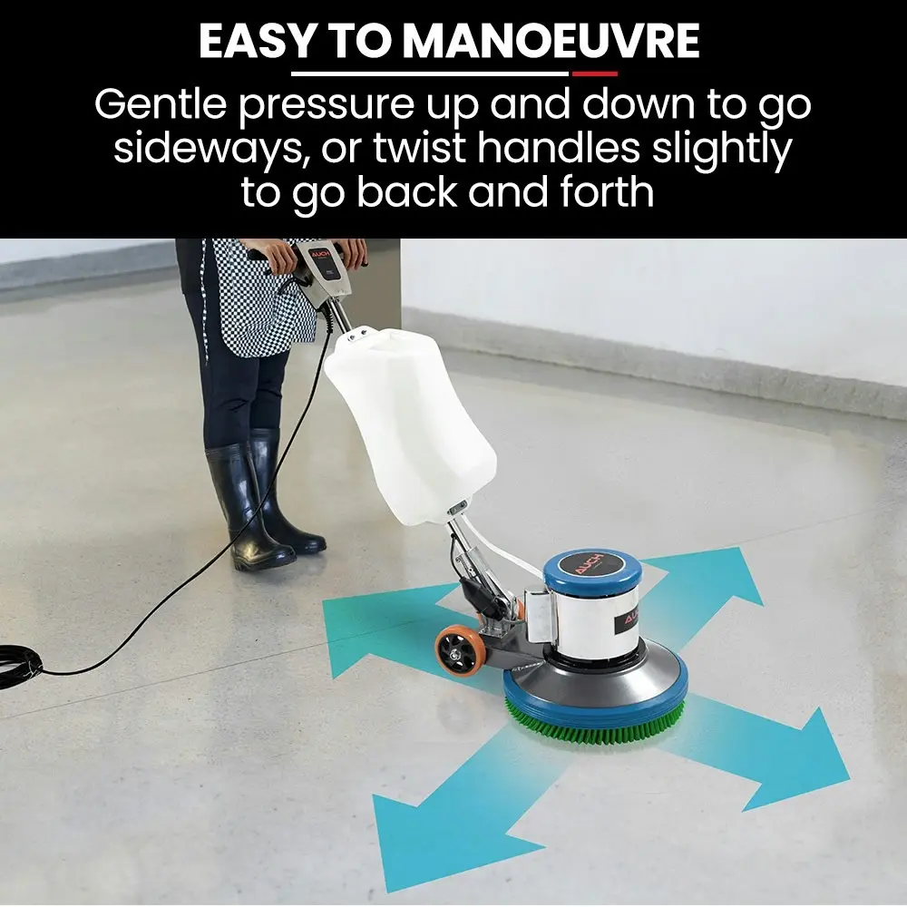 Auch 17 Inch Commercial Orbital Scrubber & Polisher, Hard Floor Buffer, Carpet Cleaner, 12L Solution Tank, 2 Brushes