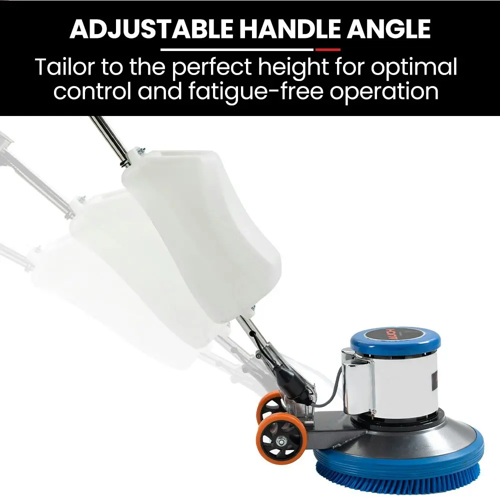 Auch 17 Inch Commercial Orbital Scrubber & Polisher, Hard Floor Buffer, Carpet Cleaner, 12L Solution Tank, 2 Brushes