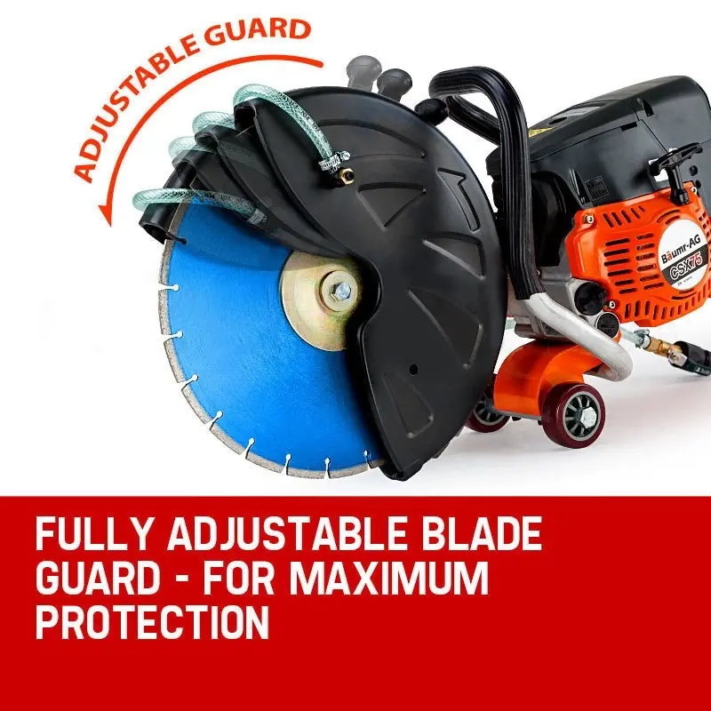 Baumr-AG 75CC Petrol Concrete Cut Off Demolition Saw Wet Demo Road Cutter Brick Cutting Tool