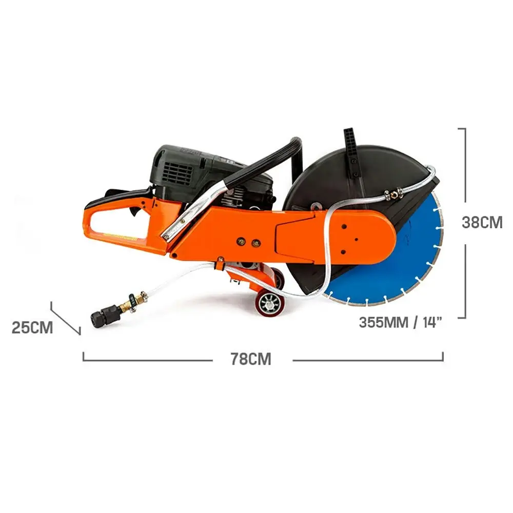 Baumr-AG 75CC Petrol Concrete Cut Off Demolition Saw Wet Demo Road Cutter Brick Cutting Tool