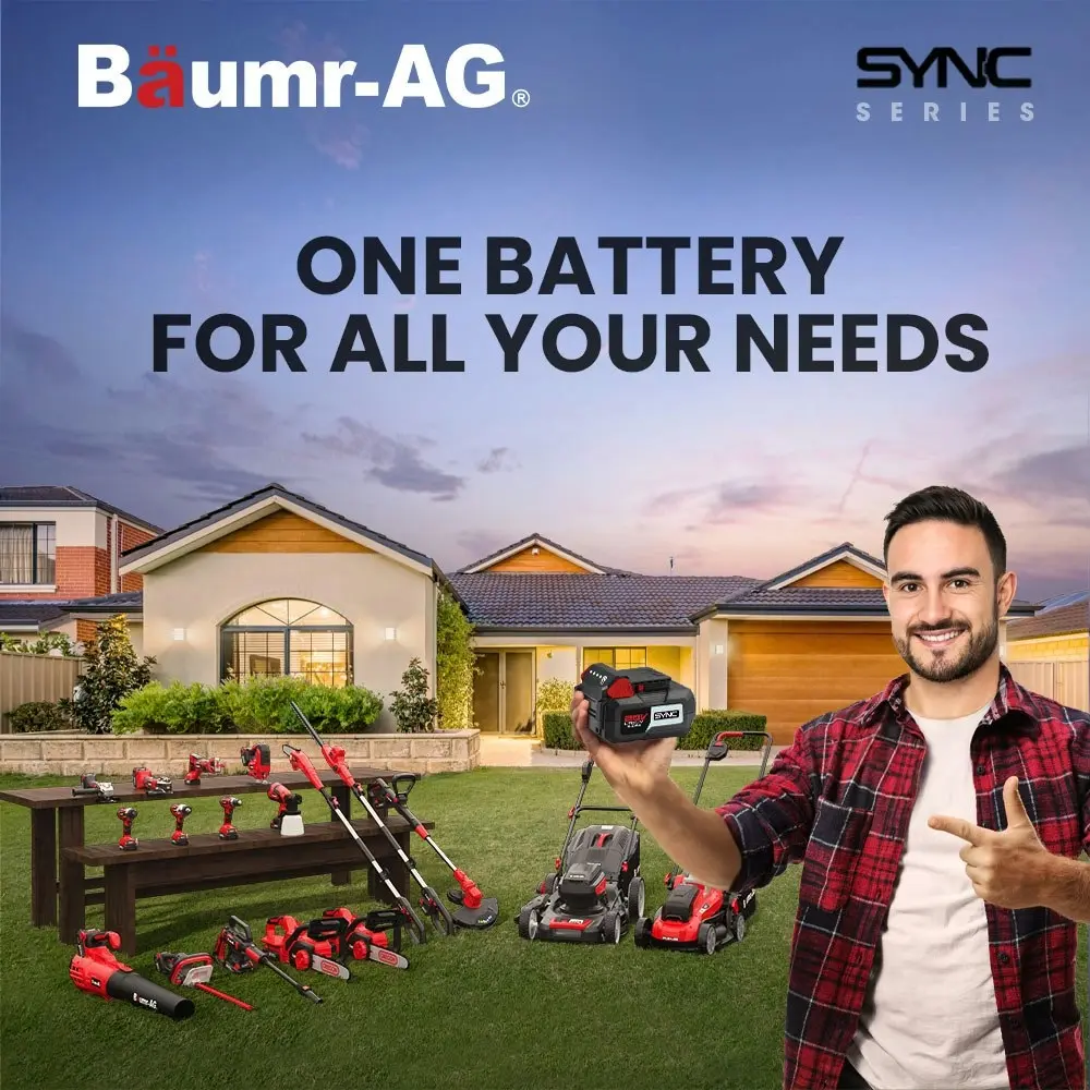 Baumr-AG 20V 4Ah SYNC Lithium-Ion Battery, Replacement or Spare Battery, Rechargeable