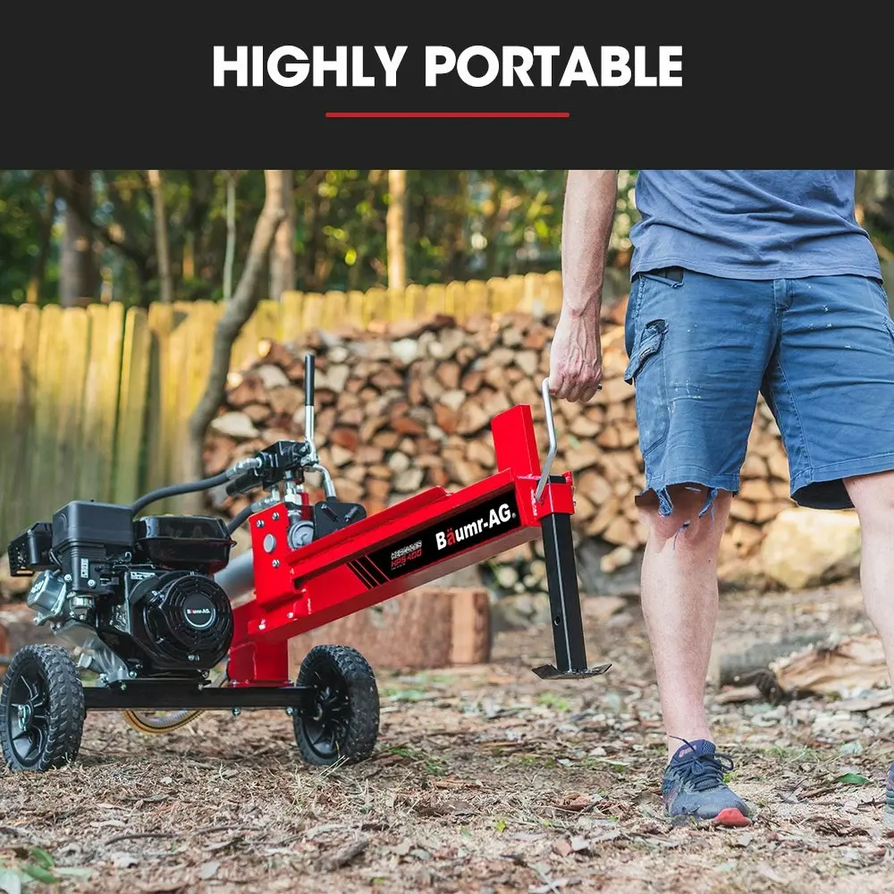 Baumr-AG 12 Tonne Petrol Hydraulic Wood Log Splitter, - HPS400