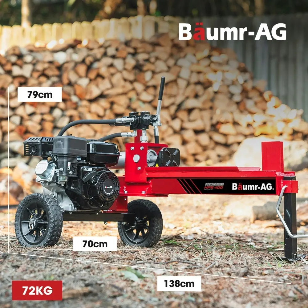 Baumr-AG 12 Tonne Petrol Hydraulic Wood Log Splitter, - HPS400