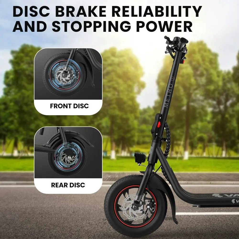 Valk Electric Scooter with Seat, Disc brakes, 12 Inch Tyres, Motorised eScooter for Adults Teens Commuter