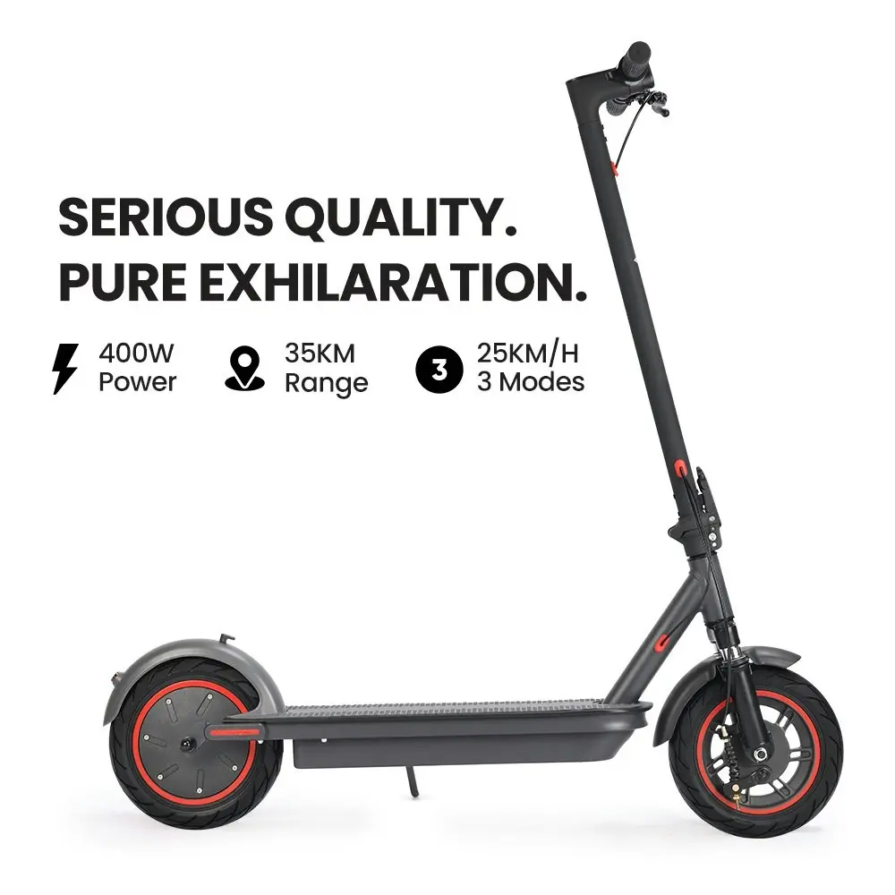 Alpha Urban 10 Electric Scooter, 35km/h, Suspension, 35km Range, 10-Inch Wheels, Brushless Motor, Free APP, Motorised Commuter eScooter for Adults, Grey