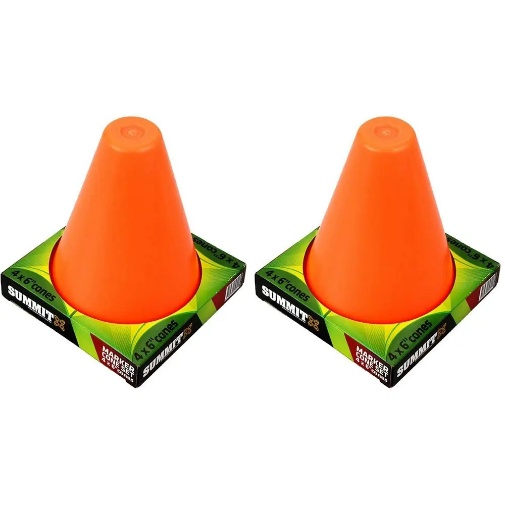 Summit Global 8pk Marker Cones Soccer Football Orange Sport Fitness Training