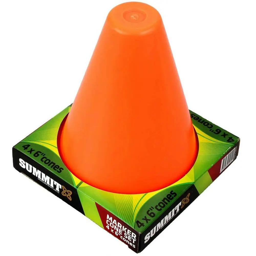 Summit Global 16pk Marker Cones Soccer Football Orange Sport Fitness Training