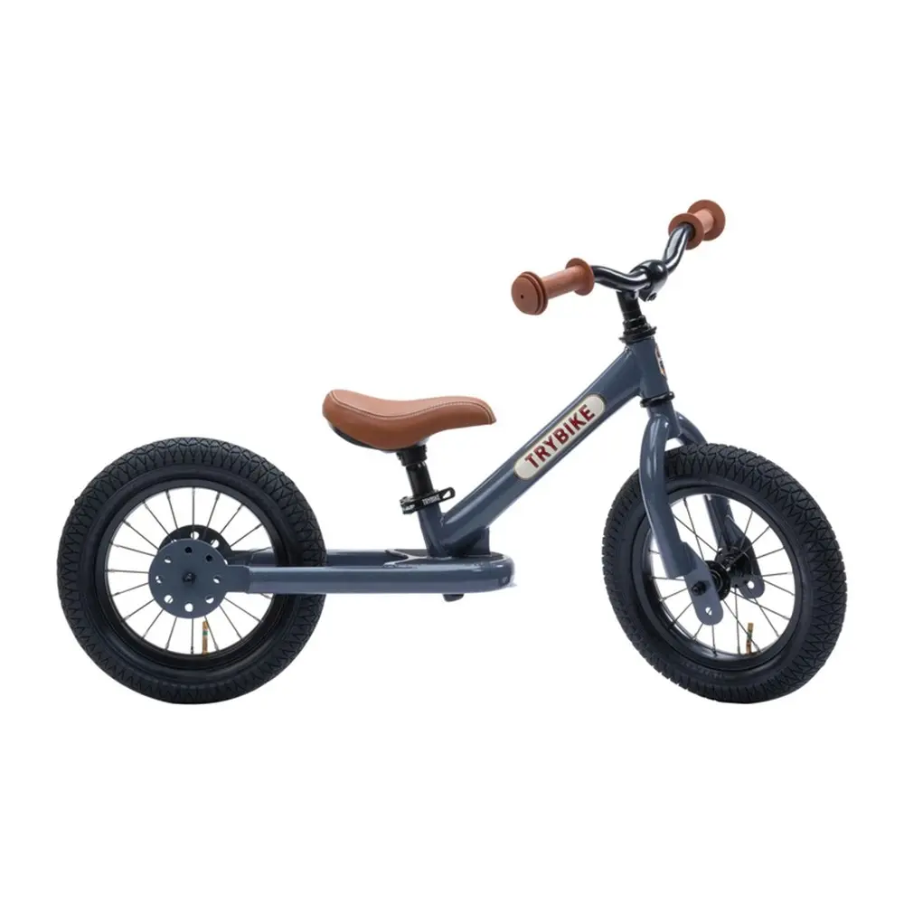 Trybike Grey Vintage 3-Wheel 86cm Balance Bike/Bicycle Kids/Toddler Ride On 18m+