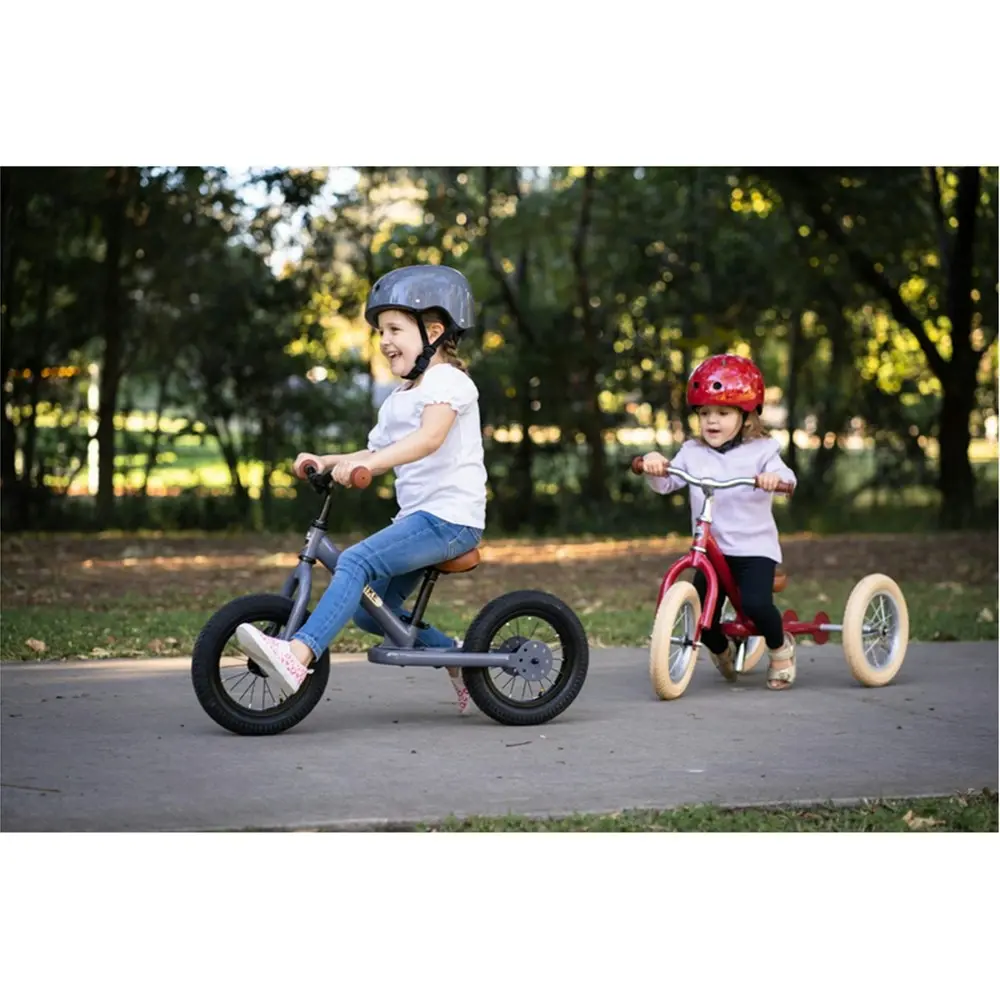 Trybike Grey Vintage 3-Wheel 86cm Balance Bike/Bicycle Kids/Toddler Ride On 18m+