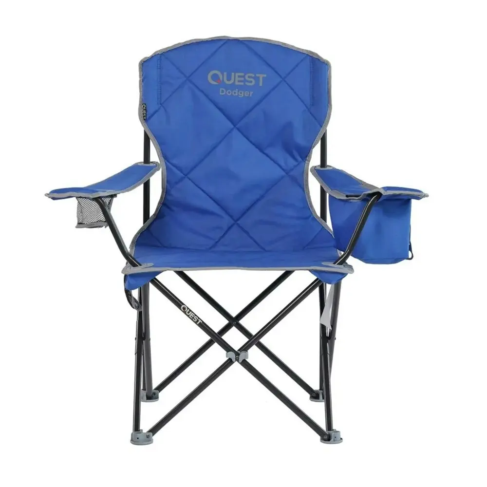 Quest Dodger 97cm Portable Cooler Chair Camping Outdoor Seat w/ Arm Rest Blue