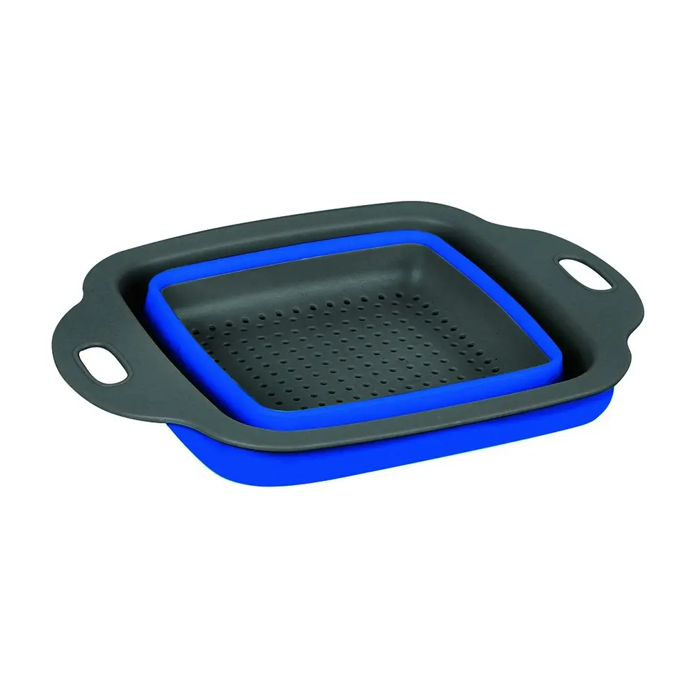 Wildtrak Expanda 29x22cm Foldable Strainer Outdoor Travel Camping Storage Blue