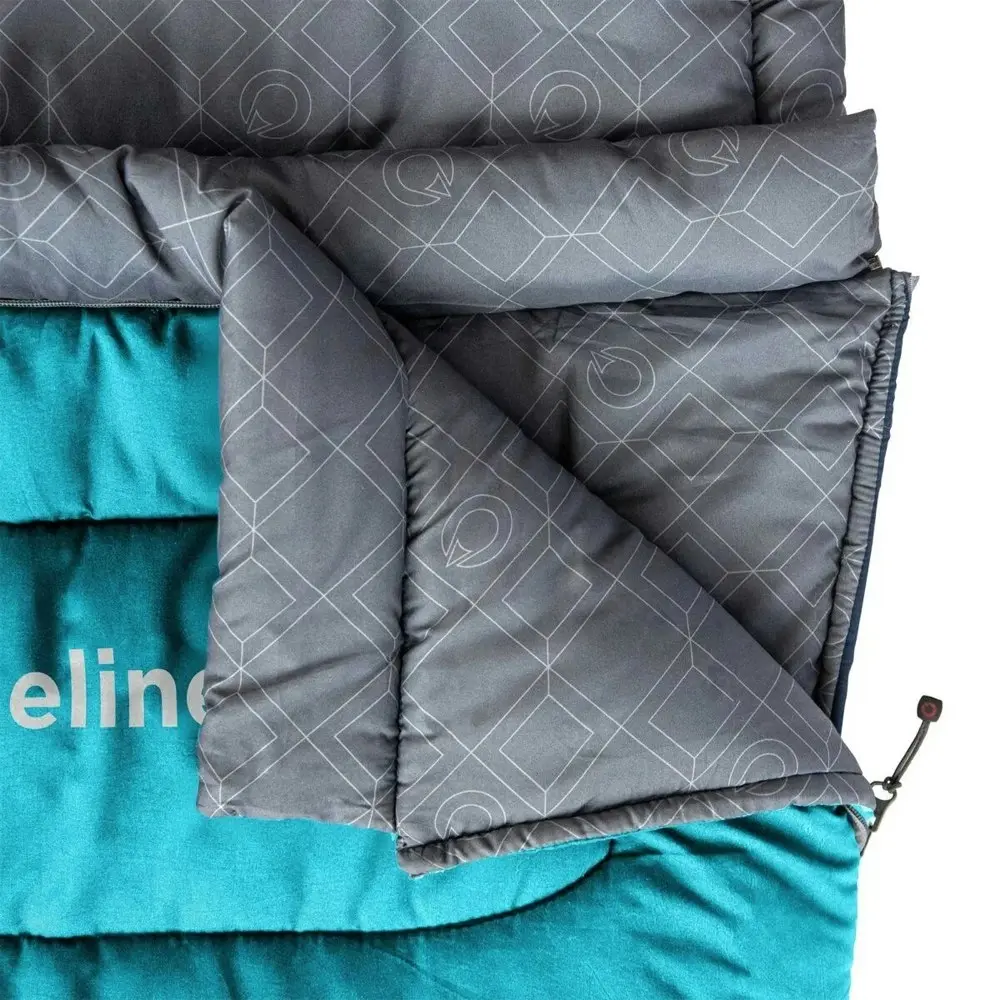 Quest Ridgeline 220cm 5˚C Sleeping Bag w/ Carry Bag Outdoor Camping/Hiking Blue