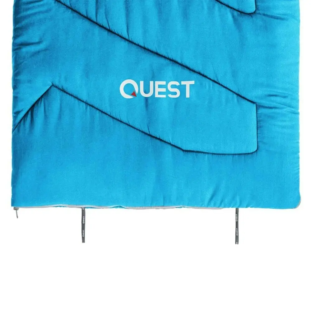 Quest Ridgeline 220cm 0˚C Sleeping Bag w/ Carry Bag Outdoor Camping/Hiking Blue