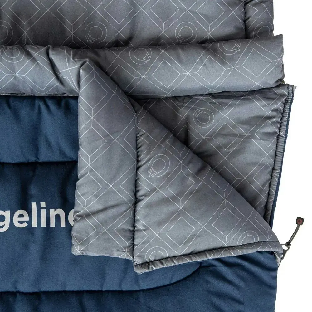 Quest Ridgeline 220cm -5˚C Sleeping Bag w/ Carry Bag Outdoor Camping/Hiking Blue