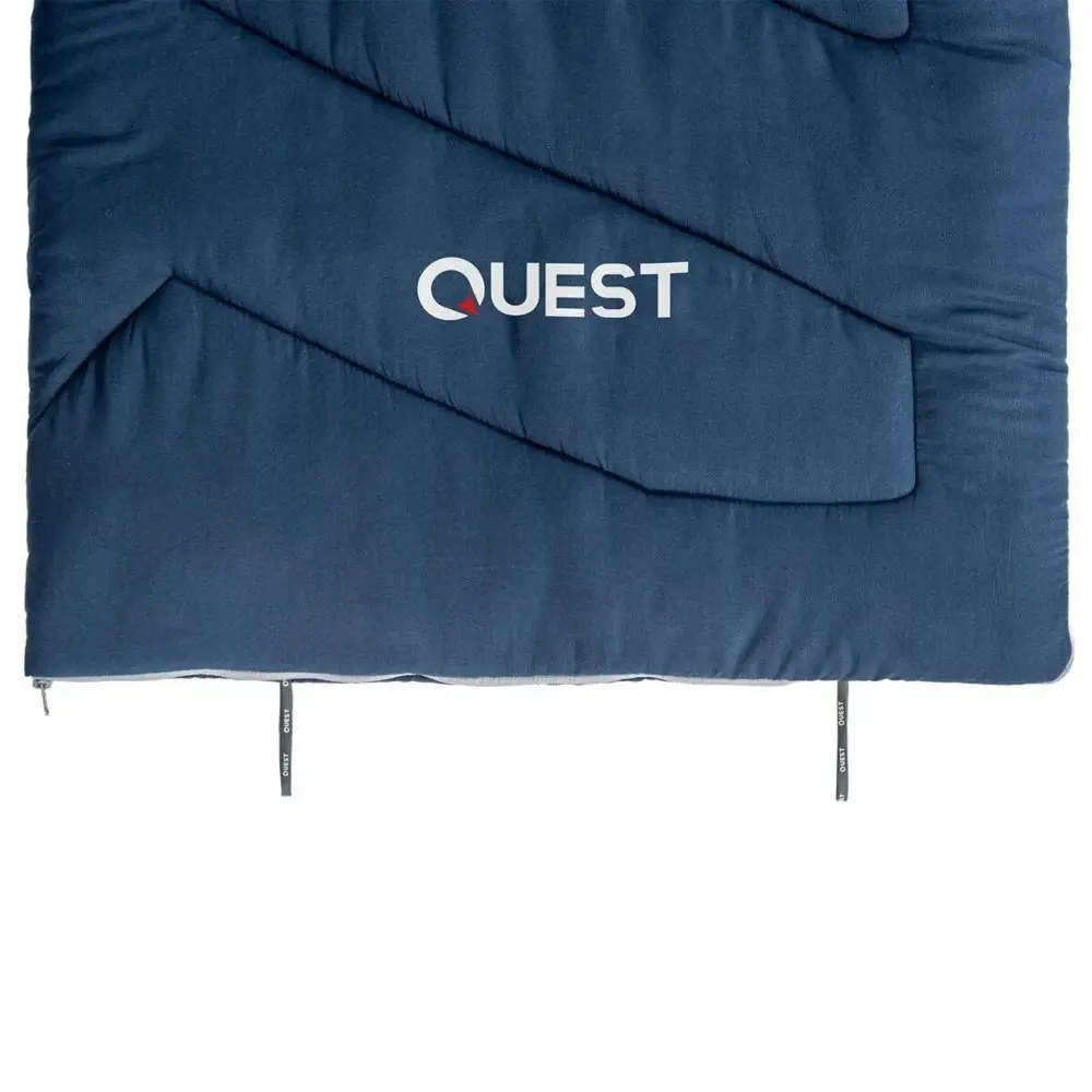 Quest Ridgeline 220cm -5˚C Sleeping Bag w/ Carry Bag Outdoor Camping/Hiking Blue