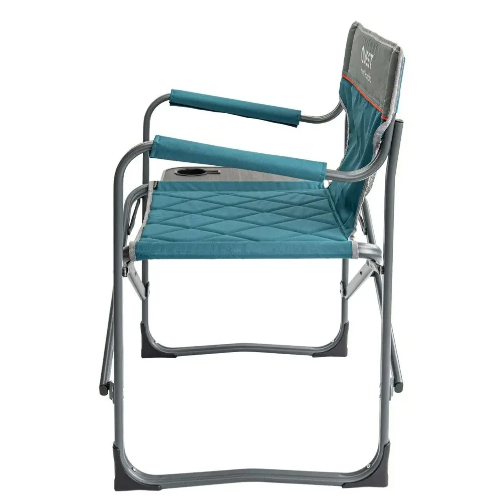 Quest Head Honcho 84cm Aluminium Directors Chair w/ Armrests Camping/Picnic Blue