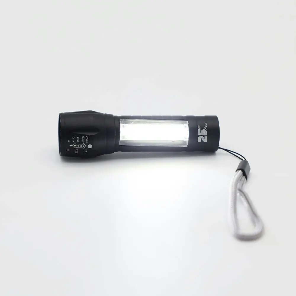 Waterproof 25th Hour Rechargebale Bright Light Mini Torch USB Charging