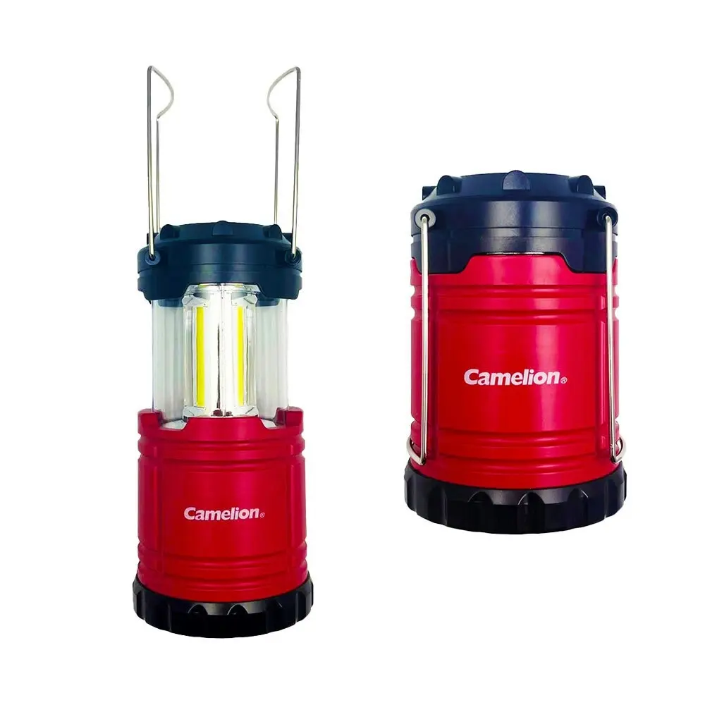 2PK Camelion 3x3W COB LED Camping/Outdoors Lantern 3xAA Battery 450LM w/Handle