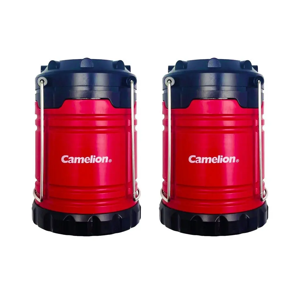 2PK Camelion 3x3W COB LED Camping/Outdoors Lantern 3xAA Battery 450LM w/Handle