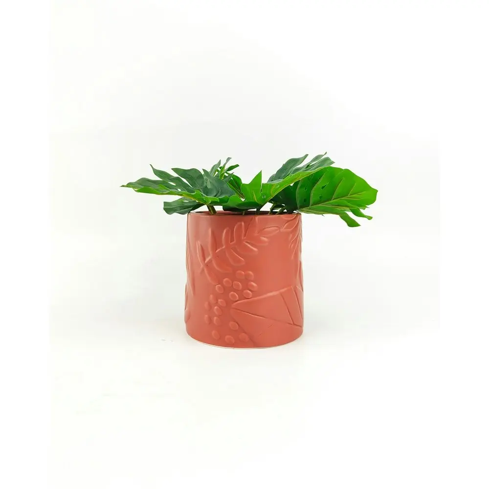 4x Urban Caprice Foliage 14cm Ceramic Planter Flower/Plant Pot Decor Med Berry