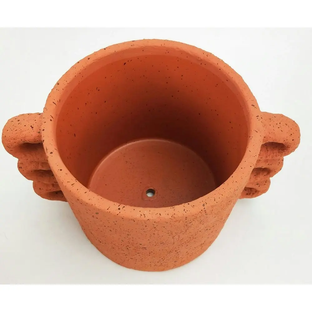 2x Urban Dayze 16.5cm Concrete Planter Flower/Plant Pot Home Decor Medium Sienna