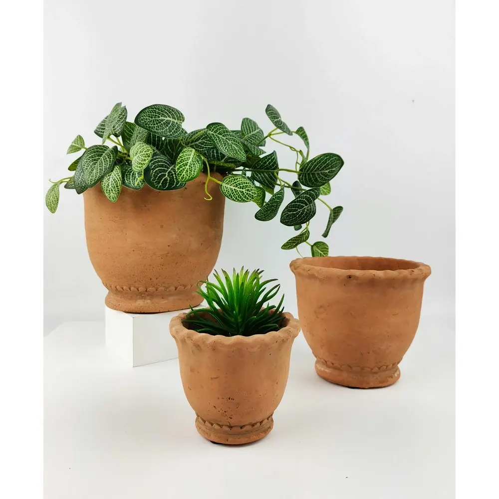 4x Urban Marie 9cm Ceramic Planter Flower/Plant Pot Home Decor Small Terracotta