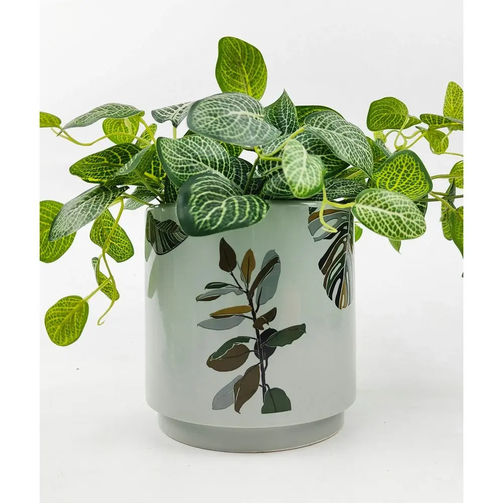 Urban 16cm Ivy Foliage Ceramic Planter Garden Decor Plant/Flower Pot MED Green