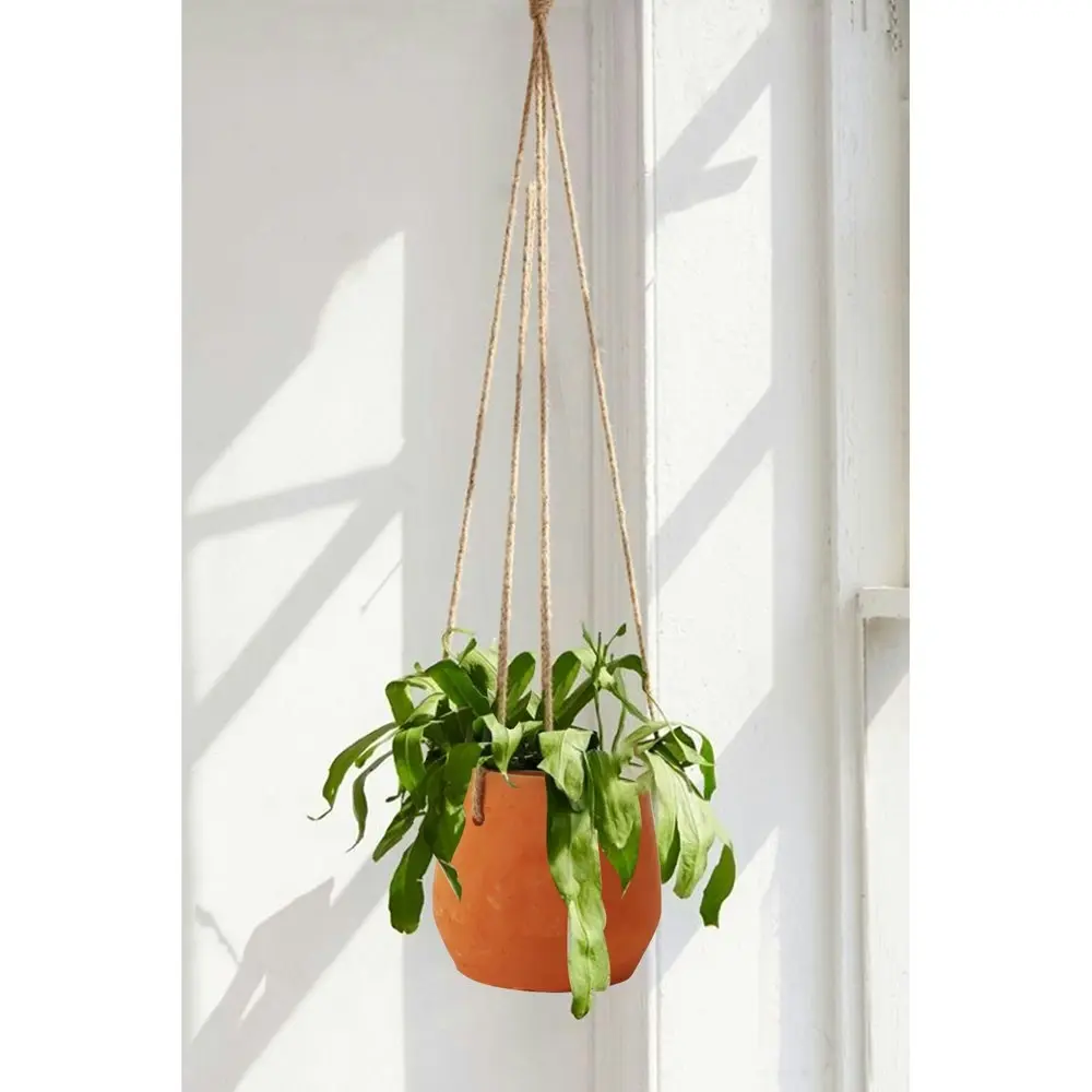 Maine & Crawford Amiina 15cm Hanging Clay Planter Home Decorative Pot Natural