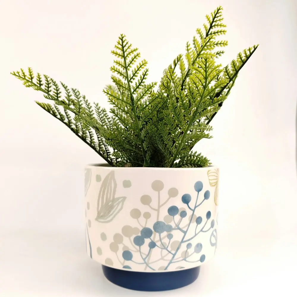 Urban 15cm Ceramic Summer Solstice Planter Plant Pot Home/Garden Decor Blue