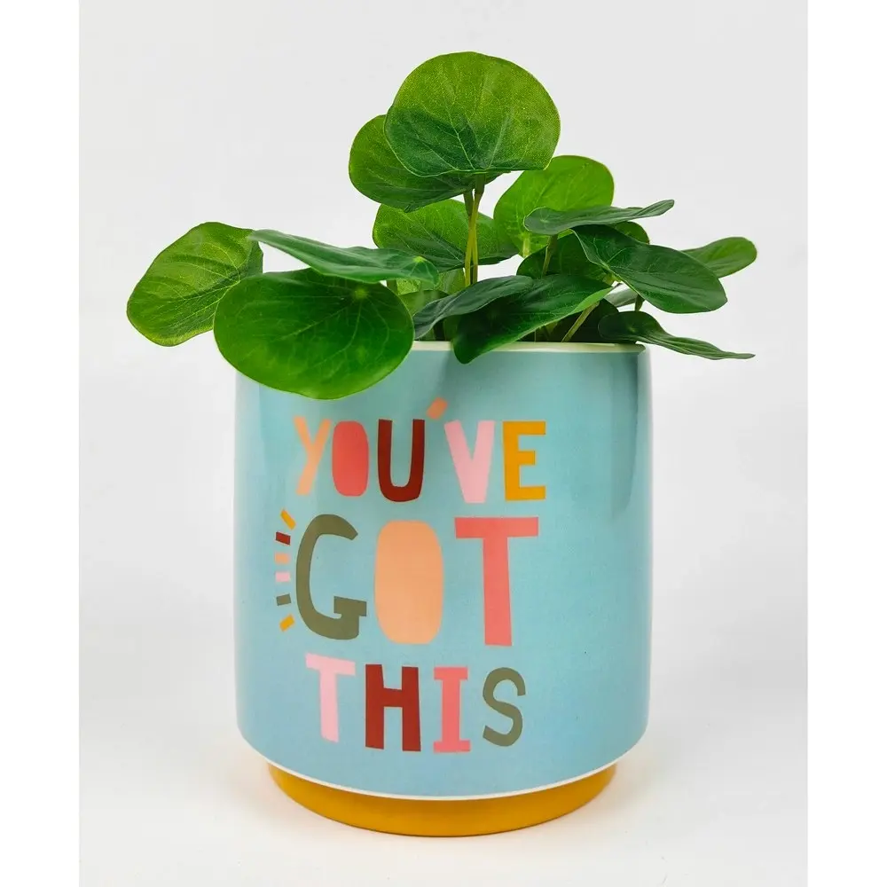 Urban 13cm Funky Quote Youve Got This Ceramic Planter Garden Plant Pot Blue