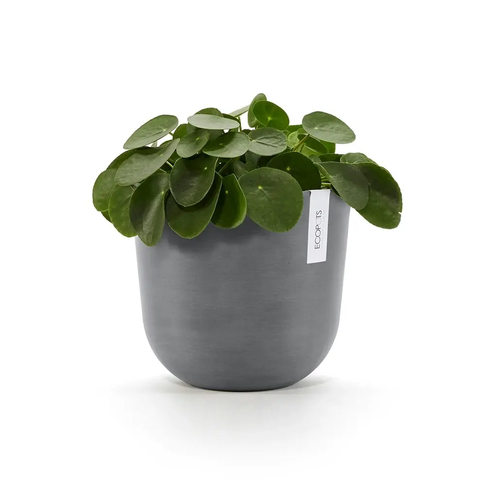 Ecopots Oslo 25cm Home Indoor/Outdoor Decor Durable Garden Plant Pot Grey